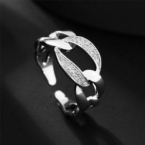 Party Favor D08 Fashion Simple Electroplating Rings with Adjustable Opening Personalized Design Ring Gold Silver 2Colors for Men Women