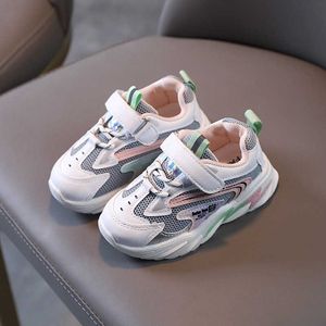 Jesień Maluch Chłopiec Buty Sportowe Dzieci Moda Baby Girl Shoes Unisex Trampki Siatki Oddychające Dorywcze buty Przypadkowe 20211-6year G1025