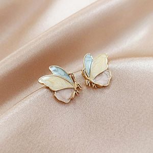 Симпатичные мелкие бабочки S925 иглы серьги для женщин дизайнерские творческие средства роскошные ювелирные изделия стереоскопические аксессуары вечеринка