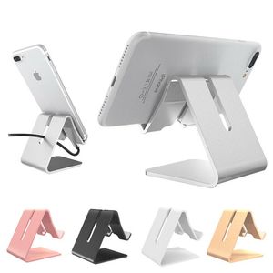 Supporto da tavolo universale per tablet per telefono cellulare Supporto in metallo in alluminio per iPhone iPad Mini Samsung Smartphone Tablet Laptop