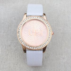 Fashion Watches women Men crystal style dial leather strap quartz watch GS06