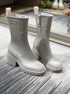 21 Betty PVC Rain Boots Women's High for Women Rubber Waterproof Rainboots Ladies Storlek 35-40