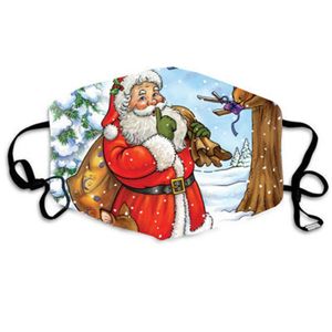 Ny jul bomullsmask tryckta skyddsmaskar Anti-damm Anti-Smog Bekväm andningsbar och tvättbar