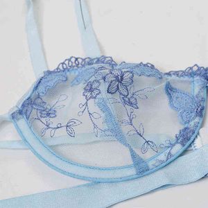 Nxy Sexy Setwomen Hollow Out Bordado Bordado Butterfly Borboleta Bra Bra Thong Garters 3PS Summer Reunir Sexy Erótico Lingerie Set 1127