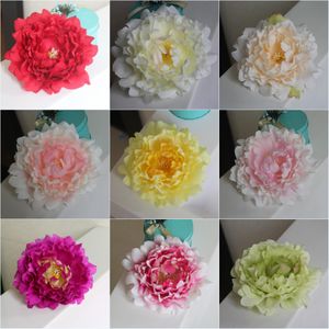 DIY 15cm人工花シルク牡丹花headウェディングパーティー装飾用品シミュレーション偽の花の頭の家の装飾DH8567