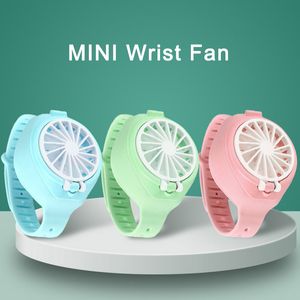 Taşınabilir Şarj Edilebilir İzle Mini Fan USB Şarj Üçüncü Dişli Yaratıcı Öğrenci Bilek Hayranları İçeride veya Açık Havada