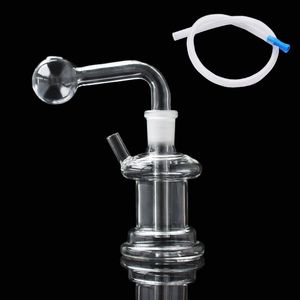 14 mm kleine Mini-Glas-Bong-Rig-Hookah-Pfeife, 8,9 cm Länge, Shisha, einwegbare Glaspfeifen, Ölbrenner, Tabakschüssel, Zubehör, Aschenfänger, Perkolat-Bubbler