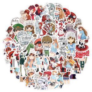 50 Mixed Anime Working cell Graffiti skateboard Stickers For Car Laptop Fridge Helmet Pad Bicycle Bike Motorcycle PS4 book Guitar Pvc Decal