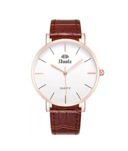 Watch, Ladies, Simple, Quartz Movement, Round, Leather Belt, Fine Steel Case, Luminous, Mineral Glass, Fashion, Elegant, Romantic,