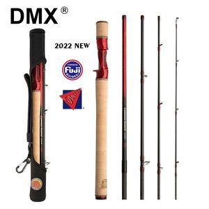 DMX Common Kestrel Travel Fishing Rod Spin Casting Fuji Guide Sea Ultra Light Carbon 1.8 / 1.98 / 2.1m إغراء قضيب 220222