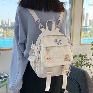 Small women's backpack girls school bag waterproof nylon fashion Japanese casual young girl's Female mini 220211
