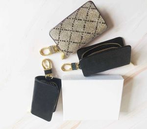 2021 Senaste Key Chiain Plånbok för kvinnor Män Designer Keychain Holder Brand Mynt Purse Pochette Ladies Bag med låda
