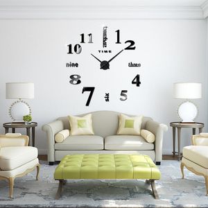 壁時計M.Sparkling大型3Dミラー効果ステッカーDIYデジタル時計家の装飾モダンなデザインユニークな贈り物