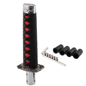 Fashion 1 Set Universal Samurai Sword Vehicle Shift Knob Katana Metal Weighted Sport Shifter 4 Adapter Car Accessories