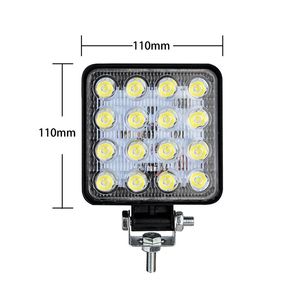 High-Power Light LED Car Vehicle Work Headlight 48W 16 LEDs Motorcycle ing Inspection Off-Road Spotlight Accessories