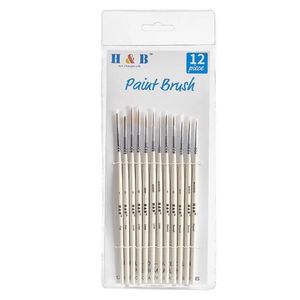 HB 12 st/set nylonhair krok linje pennor nylon borstmålning pennpenser borstkonst papperskolan akvarell ritning målning borste pennar barn diy konsttillförselverktyg verktyg