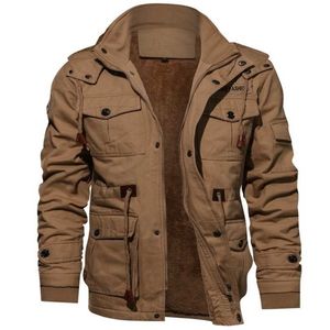 Male Military Jackets Warm Parkas Men's Winter And Coats Fleece Hooded Thermal Thicker Outerwear 211126