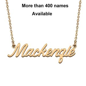 Wholesale graduation day gift resale online - Chains Cursive Initial Letters Name Necklace For Mackenzie Birthday Party Christmas Year Graduation Wedding Valentine Day Gift