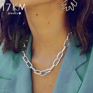 Pendant necklaces Chain Women Hard Explanation Gold Sliver Chunky Choker Chains for Fashion Punk Jewelry Drop Shipping J0722