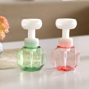 Flytande tvåldispenser 300 ml blommaform glittrande flaskskum skumning pump tom plast klar dusch gel