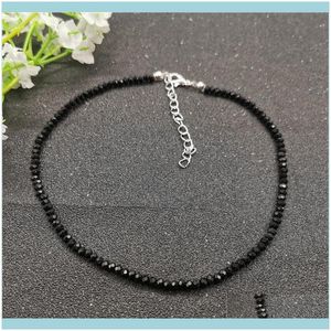 Necklaces & Pendants Jewelrysimple Black Beads Short Choker Necklace For Women 26 Color Glass Inital Statement Ladies Party Jewelry Chokers