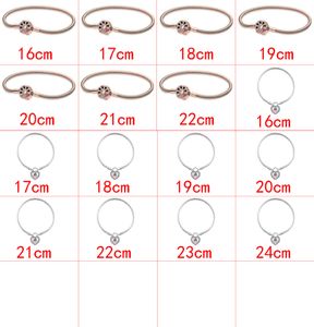 2021 Ny stil 925 Sterling Silver Fashion Classic Diy Cartoon Simple Lucky Creative Basic Chain Leather Rope Armband Jewelry Factory Direct Sales