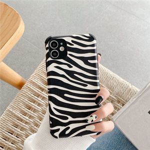 Zebra Pattern Phone Cases for iPhone 13 12 11 Pro Max XR 8 Plus Shockproof Back Cover