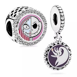 Il ciondolo The Nightmare Before Christmas originale perline in argento 925 per la creazione di gioielli si adatta a braccialetti a catena con perline moda femminile