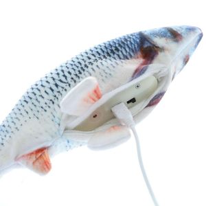 2021 Elektronik Pet Kedi Oyuncak Elektrikli USB Şarj Simülasyon Balık Oyuncaklar Köpek Kedi için Çiğneme Isırma Sarf Malzemeleri