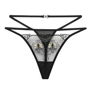 Multi -Layer -Taille Damen G Strings Sexy Blumen durch Bikini -Tanga t Back Unterwäsche Dessous für schlanke Frauenunterhosen