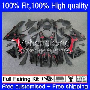 Injection Fairings For SUZUKI GSXR600 K11 GSXR750 23No.4 GSXR 600 750 CC Red flames 600CC 11 12 13 14 15 16 17 GSXR-600 750CC 2011 2012 2013 2014 2015 2016 2017 OEM Body