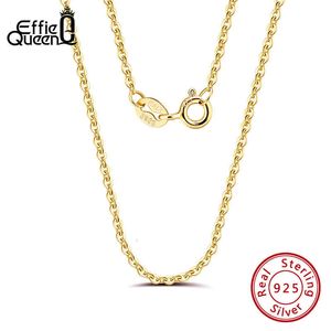 Effie Queen Italian 925 Silver Cable Chain Necklace Multi-color 45cmnecklace for Pendant Woman Man Jewelry Gift Wholesale Sc06-g