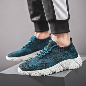 Knit Wholesale Top Fashion Womens Mens Running Shoes Black Blue Gray Outdoor Showging Sports Sheereakers Size 36-45 Code LX21-222