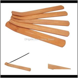 Other Household Sundries & Garden Drop Delivery 2021 Natural Plain Wood Stick Ash Catcher Burner Wooden Incense Sticks Holder Home Decoration