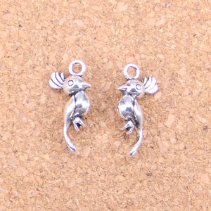72st Antik Silver Bronze Plated Parrot Bird Charms Pendant DIY Halsband Armband Bangle Findings 20 * 9mm