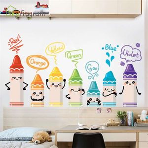 Creative Cartoon Wall Stickers For Kids Rooms Baby Bedroom Skirting Wall Decorations Self Adhesive Home Decoration Stickers 210929