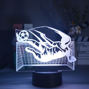 Wholesale football gifts for boys resale online - 3D Night Sensor Light Play Football Nightlight LED Bedside Lamp APP Control Special Birthday Gift for Kids Boys