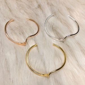 Wholesale metal silver bangles for sale - Group buy Bangle Trend Soft Metal Rose Gold Silver Color For Women Teens Elegant Charms Hand Jewelry Bracelet Gift