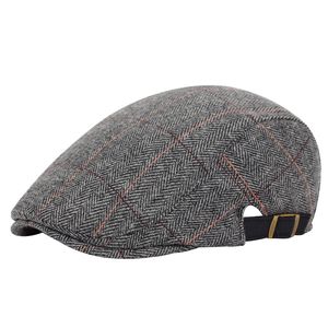 Män brittisk stil basker hatt justerbar platt cap basker hattar mode newboy hatt gatsby peaky blinder sport golf hattar gorras