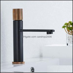 Bathroom Sink Faucets Faucets, Showers & As Home Garden High Quality Faucet Gold Brass Basin Cold And Water Mixer Tap Single Handle Deck Mou