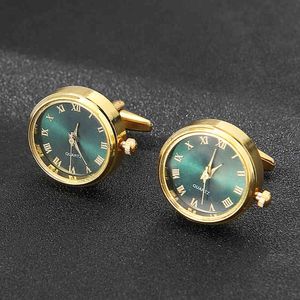 Männer Licht Luxus Uhr Ärmel Nägel Klassische französische Mode Drehbare Gold Manschettenknöpfe Geschenk Wesentlich