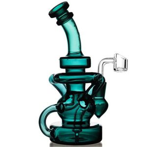 Wasserpfeifen Becherglas Bongs Ball Perc Heady Base Recycler Rohre 14mm Joint Banger Öl Dabber Rigs