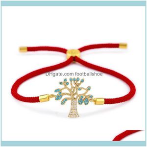 Link, Kette Armbänder Schmuckdesigner Koreanische Mode Einfache Weibliche Rote Seil Einstellbare Zirkon Armband Aessories BRB04 Drop Lieferung 2021 W