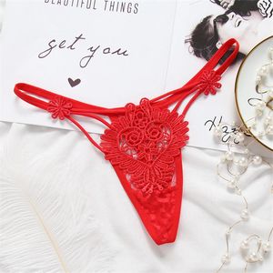 Women's Panties Sexy Lace Thong Women Embroidered Mesh Underware Perspective Low Waist Underpants Fashion G-String Female Lingerie