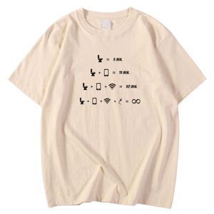 特大のS-XXXLメンズTシャツ春夏Tシャツ数学タイミング創造性プリント服ファッションヴィンテージTシャツマンY0809