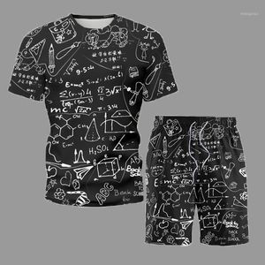Erkek Eşofman Okul Trend T-shirt Şort Takım Yaz Rahat Spor Seti Erkekler Ve Kadınlar Eşleşen Kısa Setleri Graffiti Baskı Giyim Kıyafetleri