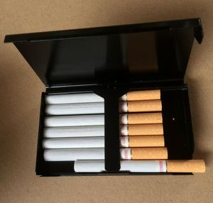 Ultra-tunna 20 kvinnliga cigarettväska metall långt tunt cigarettfall 6Color tillval GC607