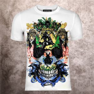 PLEIN BEAR T Gömlek Erkek Tasarımcı Tişörtleri Rhinestone Kafatası Erkekler T-Shirt Klasik Yüksek Kalite Hip Hop Streetwear Tshirt Rahat Top Tees PB 16032