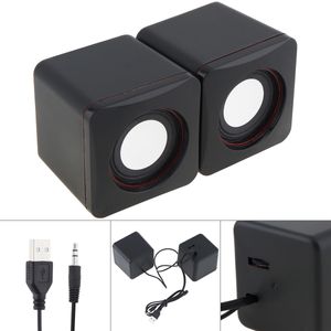 4W USB 2.0 Mini Portable Speakers Computer Soundbox med 3,5 mm stereouttag och USB Drivs för PC Laptop Smartphone