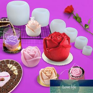 Clay 3d Blumen großhandel-Neue Blume Rose Silicon D Seife Form Kuchen Dekoration Manuelle Handgemachte Harz Lehm Kerzenform Schokolade Eisform
